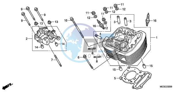 FRONT CYLINDER HEAD