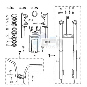 FOX GSX EU1 drawing FORKS AND STEERING