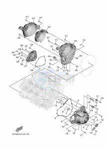 TRACER 9 GT+ MTT890D-K (BLG1) drawing CRANKCASE COVER 1