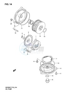 GZ250 (P19) drawing OIL PUMP