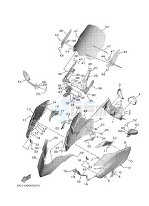 XP530 XP530D-A TMAX DX ABS (BC38) drawing WINDSHIELD