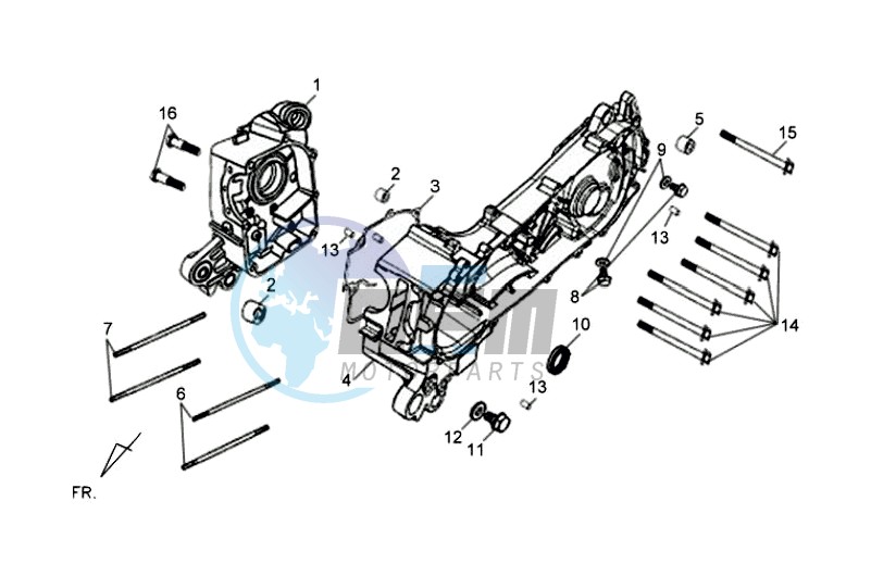 CRANKCASE RIGHT / OIL GAUGE