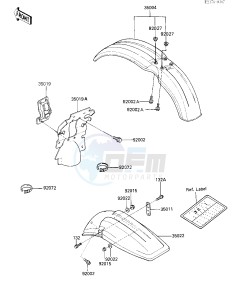 KX 250 D [KX250] (D2) [KX250] drawing FENDERS