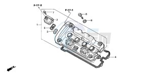 CB600F HORNET drawing CYLINDER HEAD COVER (CB600F3/4/5/6)