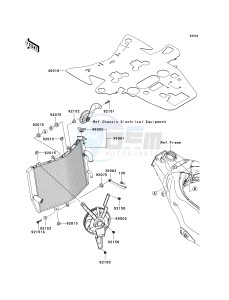 ZX 1000 D [NINJA ZX-10R] (D6F-D7FA) D6F drawing RADIATOR