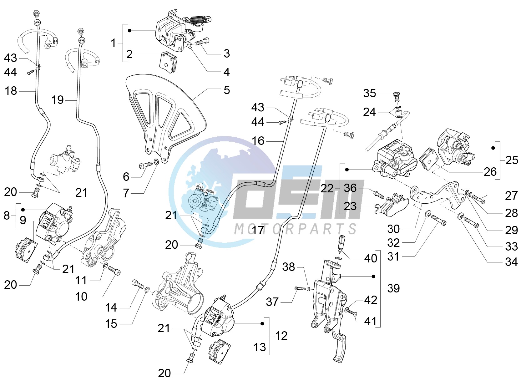 Brakes pipes - Calipers (ABS)