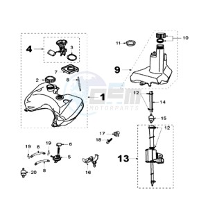 FIGHT RW3 drawing TANK AND FUEL PUMP