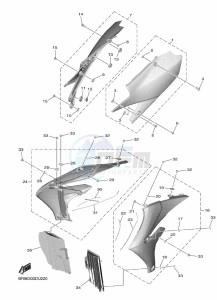 YZ450F (BR96) drawing SIDE COVER