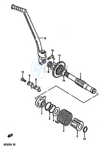 DR125S (F-H-J) drawing KICK STARTER