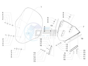 MP3 300 LT BUSINESS - SPORT ABS - ENJOY (EMEA) drawing Windshield - Glass