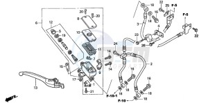 CBF600SA drawing FR. BRAKE MASTER CYLINDER (CBF600SA/NA)