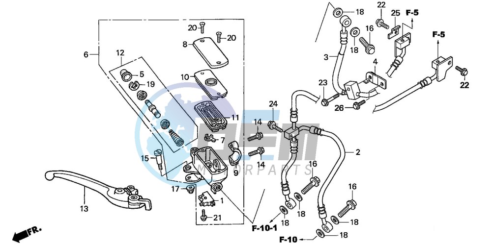 FR. BRAKE MASTER CYLINDER (CBF600SA/NA)