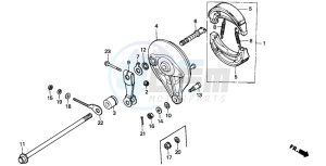 CT110 drawing REAR BRAKE PANEL