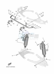 YXE850EN YXE85WPHM (BAND) drawing REAR SUSPENSION