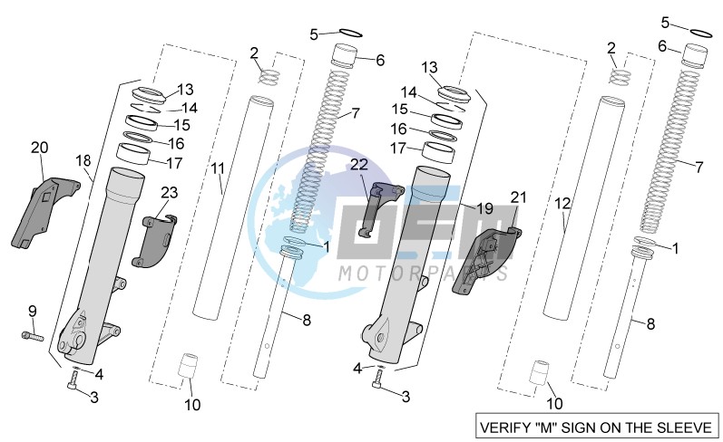 Marzocchi front fork - Hubs sleeves