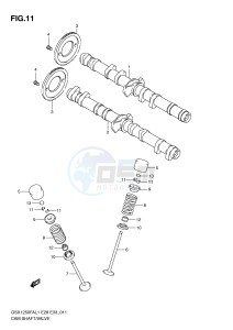 GSX1250FA (E28) drawing CAM SHAFT VALVE