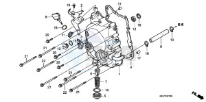 FES125AB S Wing E drawing RIGHT CRANKCASE COVER