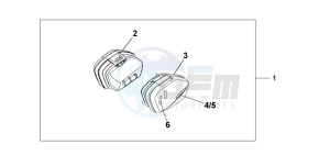 CBF1000 drawing 33 LITRE PANNIER SET PEARL NIGHTSTAR BLACK