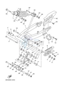 TT-R125 TT-R125LWE (19CW 19CX) drawing REAR ARM & SUSPENSION