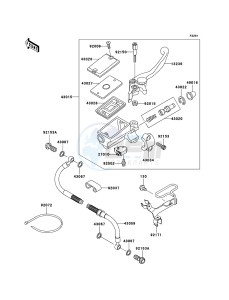 KLE500 KLE500-B1P GB XX (EU ME A(FRICA) drawing Front Master Cylinder