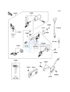 ELIMINATOR 125 BN125A7F GB XX (EU ME A(FRICA) drawing Ignition Switch