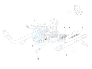 V7 Special 750 USA-CND drawing Lateral stand