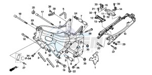 CBR600RR drawing FRAME BODY (CBR600RR5/6)