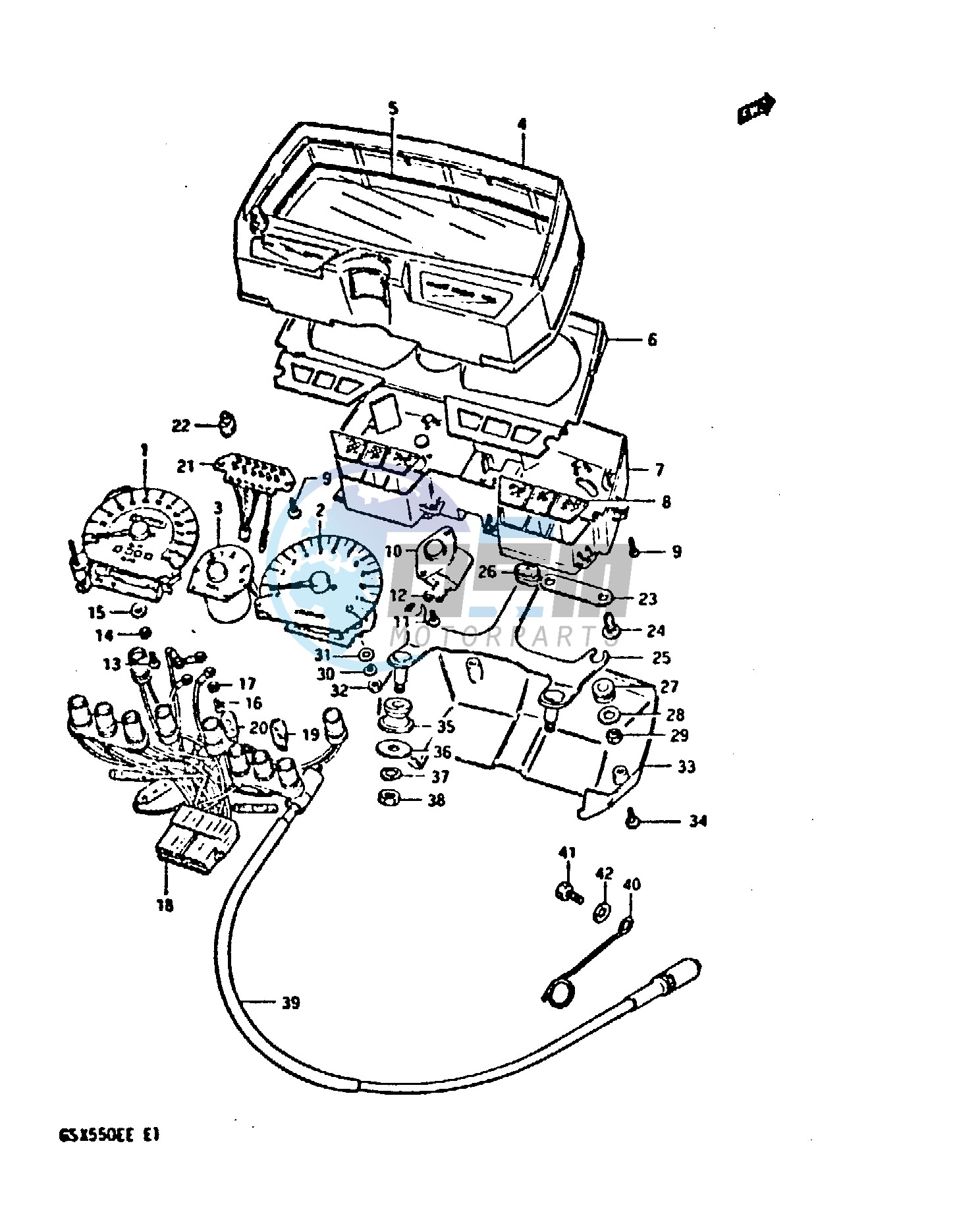 SPEEDOMETER - TACHOMETER (GSX550ESD ESE EFE)