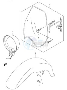 VL125 (E2) drawing FRONT FENDER