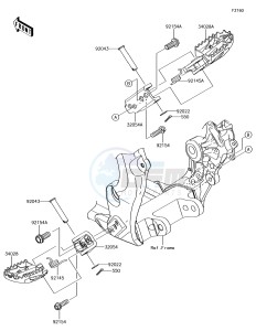 KX450F KX450HHF EU drawing Footrests