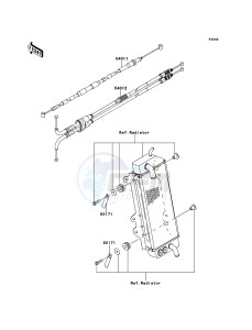 KX250F KX250ZEF EU drawing Cables