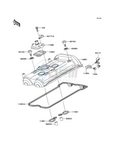 VERSYS KLE650B7F GB XX (EU ME A(FRICA) drawing Cylinder Head Cover