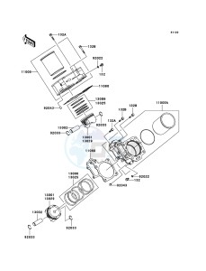 KVF650 4x4 KVF650D8F EU GB drawing Cylinder/Piston(s)