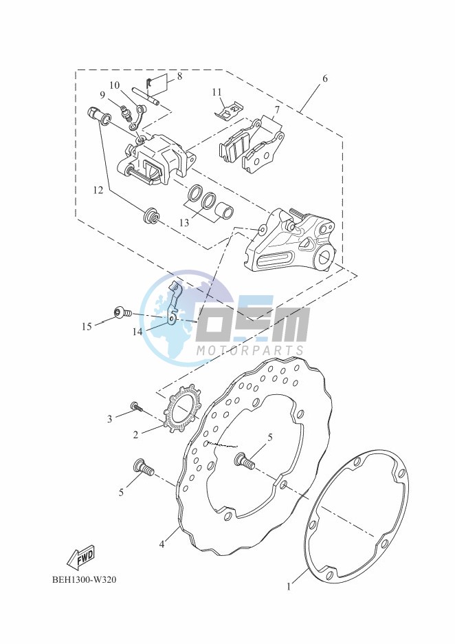 REAR BRAKE CALIPER