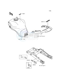 VERSYS 1000 KLZ1000BGF FR GB XX (EU ME A(FRICA) drawing Labels