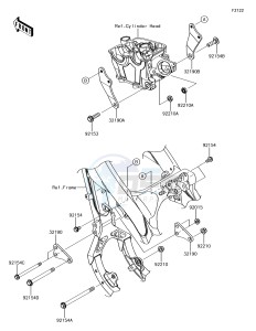 KX250F KX252AJF EU drawing Engine Mount