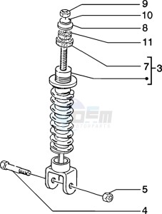 Zip 50 4T drawing Rear Damper