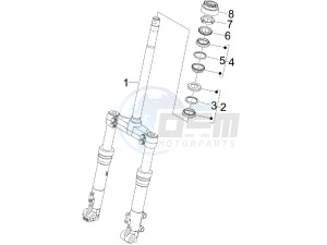 Runner 200 VXR 4t Race drawing Fork steering tube - Steering bearing unit