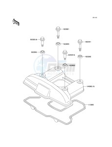 KL 650 A [KLR650] (A10-A14) [KLR650] drawing CYLINDER HEAD COVER