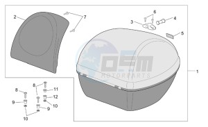 Scarabeo 50 2t (eng. Minarelli) drawing Top box with seat cushion