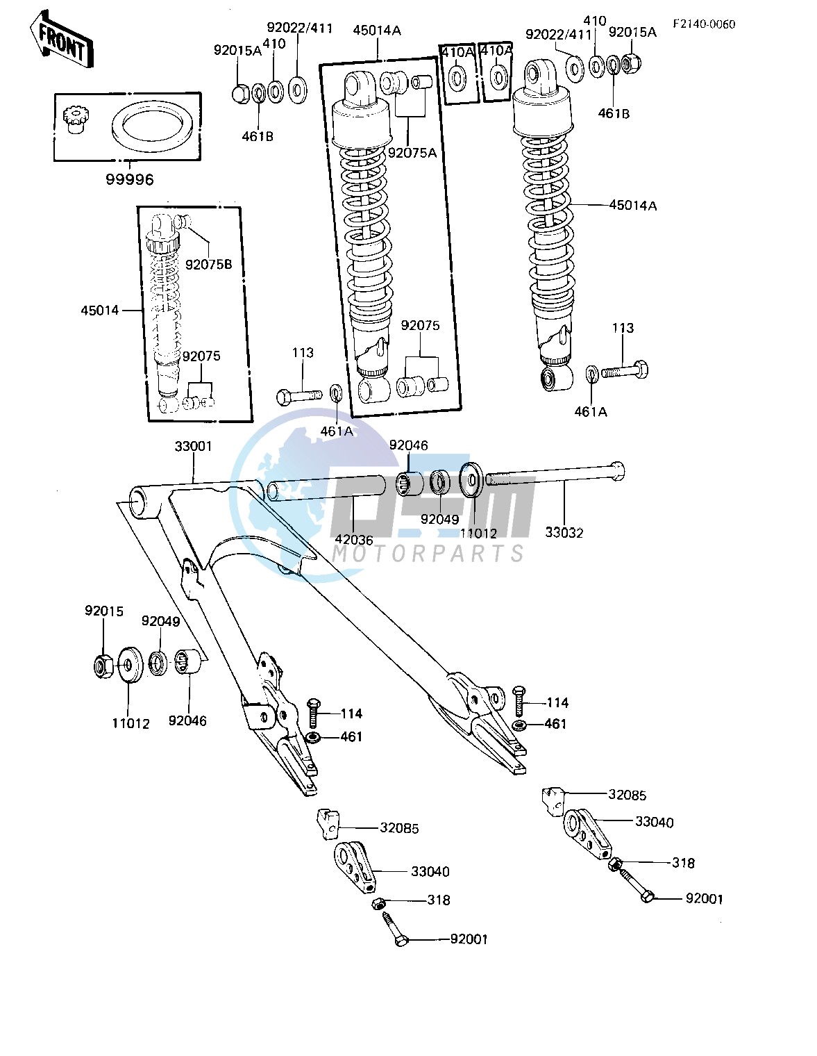 SWING ARM_SHOCK ABSORBERS -- 81-82 H1_H2- -