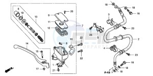 FJS600A 400 SILVER WING drawing FR. BRAKE MASTER CYLINDER (FJS400D/FJS600D)