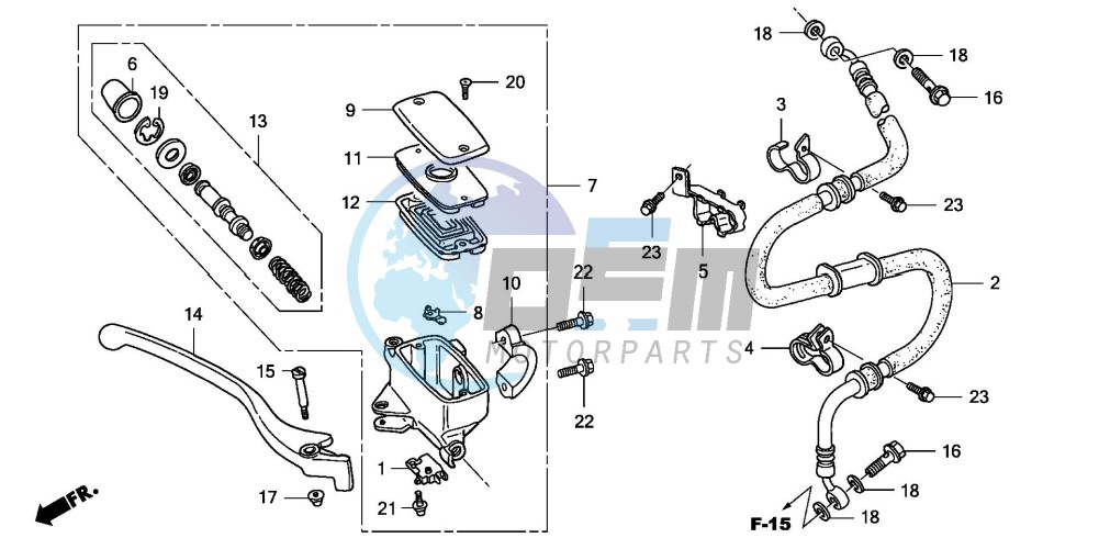 FR. BRAKE MASTER CYLINDER (FJS400D/FJS600D)