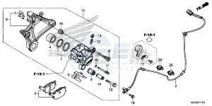 CB1100 UK - (E) drawing REAR BRAKE CALIPER (CB1100NA/NAD)