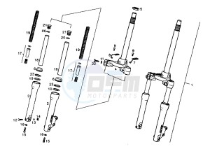 ATLANTIS O2 CITY - 50 cc drawing FRONT FORK