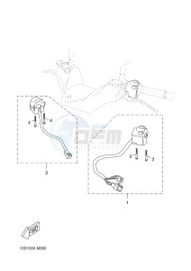 YP400R X-MAX 400 X-MAX 400 (1SD1 1SD1 1SD1) drawing HANDLE SWITCH & LEVER