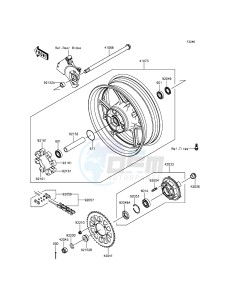 Z800 ZR800CEF UF (UK FA) XX (EU ME A(FRICA) drawing Rear Hub