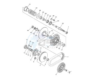 XP T-MAX WHITE MAX 500 drawing CLUTCH 2