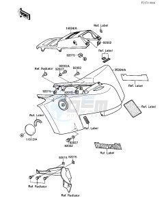 KXF 250 A [TECATE 4] (A1-A2) [TECATE 4] drawing FRONT FENDER-- S- -