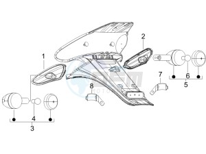 Stalker 50 Naked drawing Tail light - Turn signal lamps